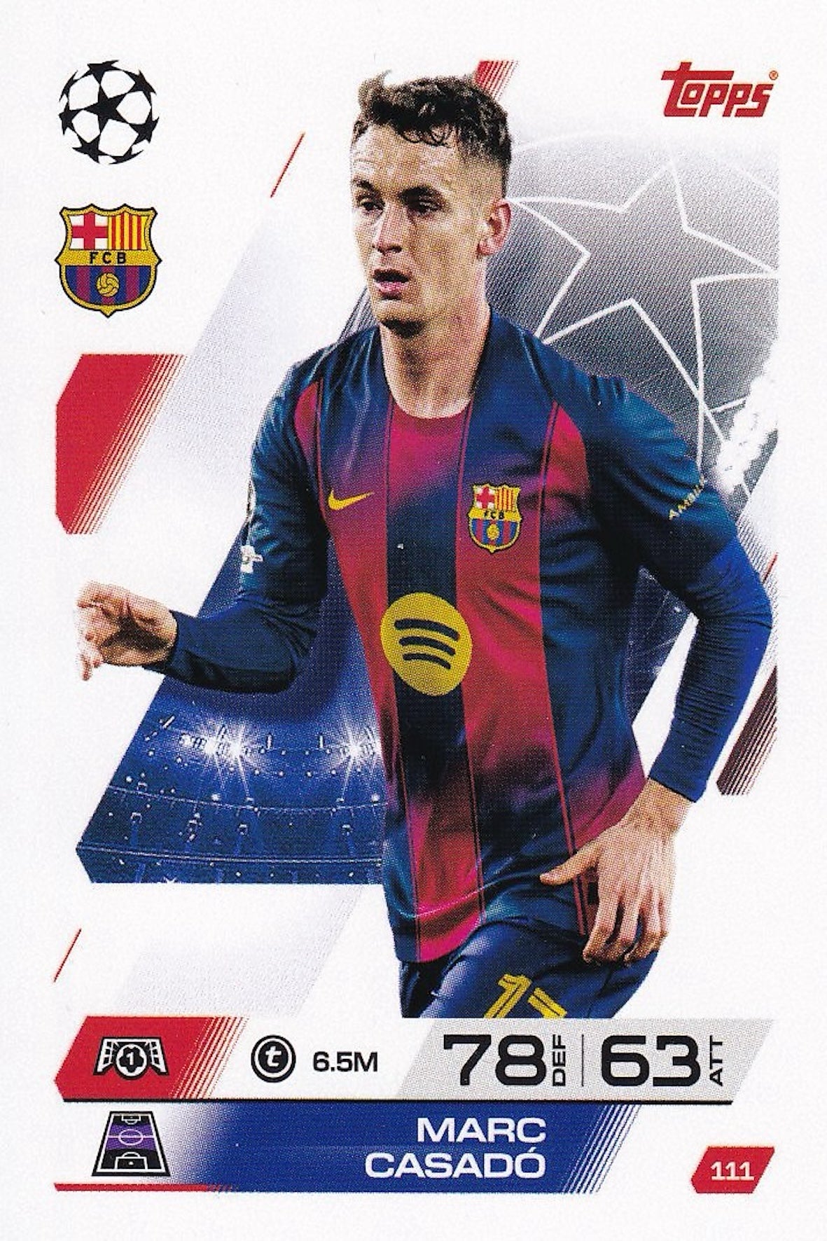Marc Casado Base Card #111 - Topps Match Attax 25/26 (2025/2026) FC Barcelona