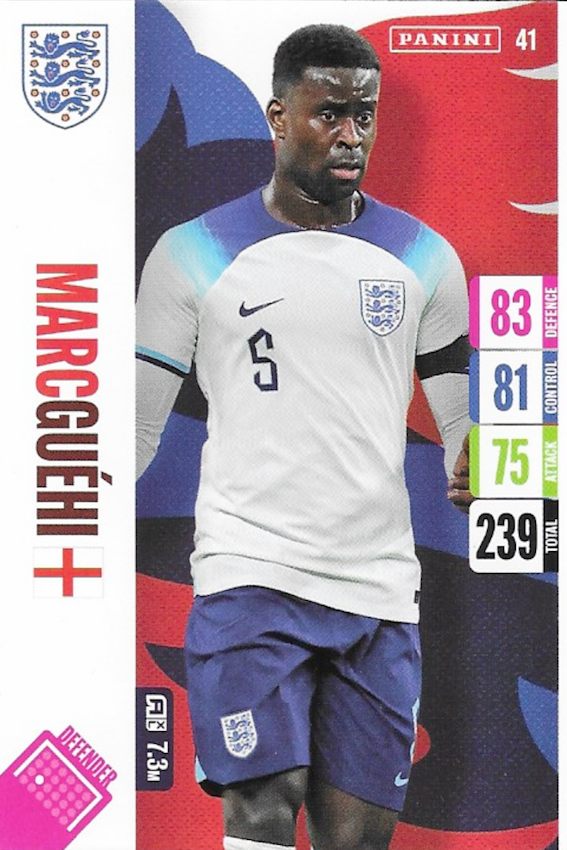 Marc Guehi Base Card Number 41 - Adrenalyn XL England Tournament Edition by Panini