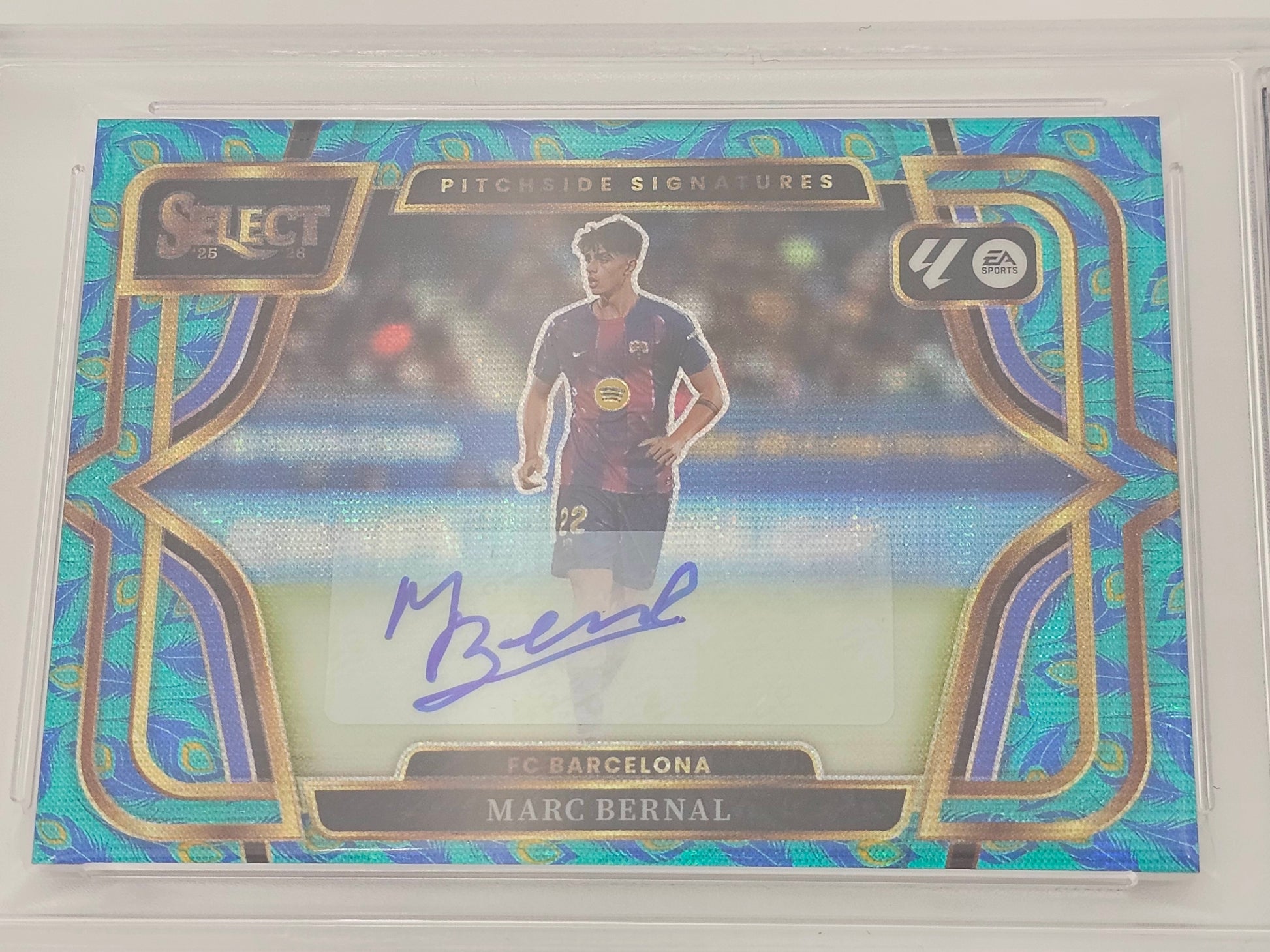 Marc Bernal Peacock Auto Rookie Card - FC Barcelona 2025-26 Panini Select - MGC 9 Graded