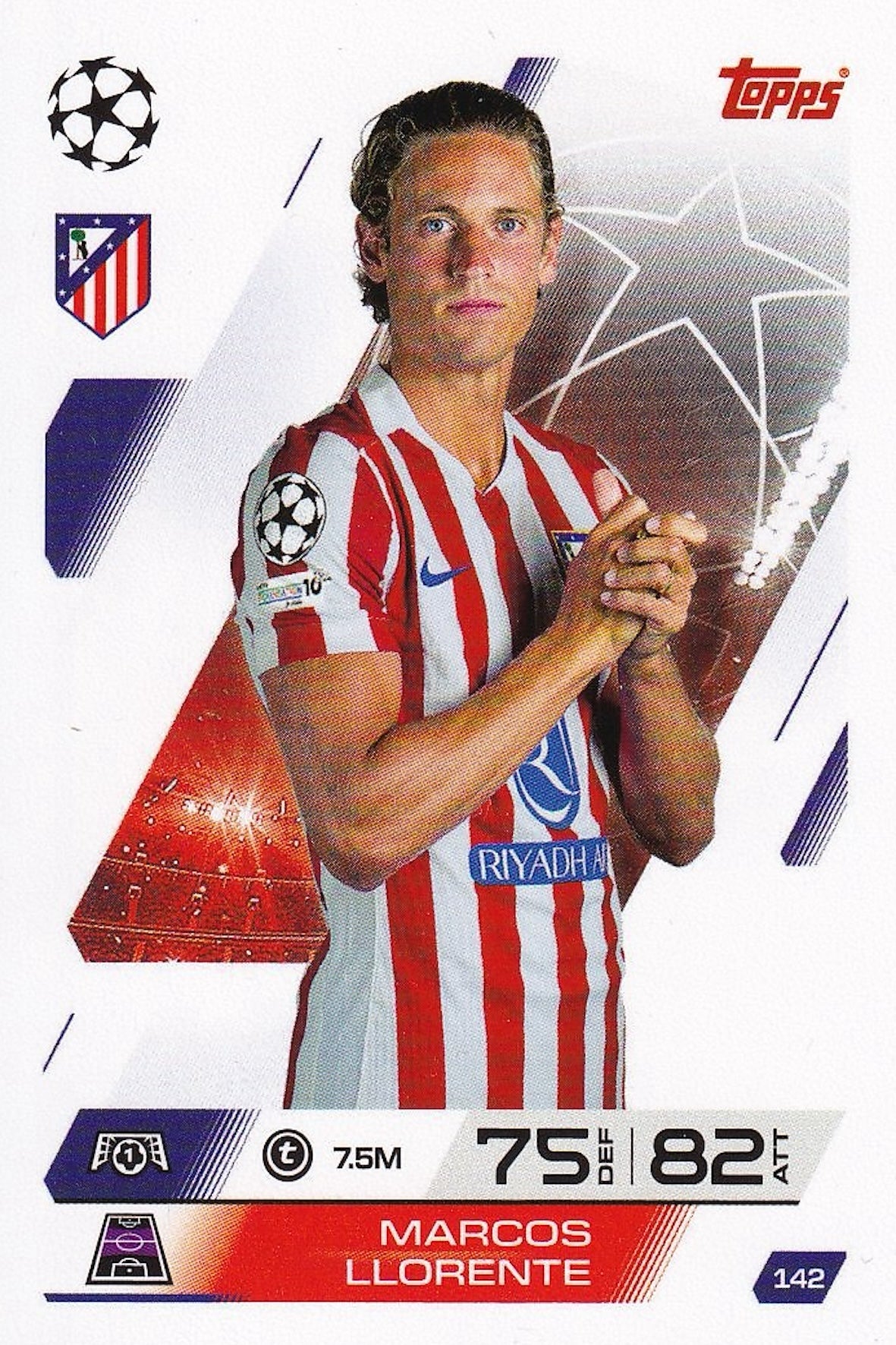 Marcos Llorente Base Card #142 - Topps Match Attax 25/26 (2025/2026) Atletico Madrid