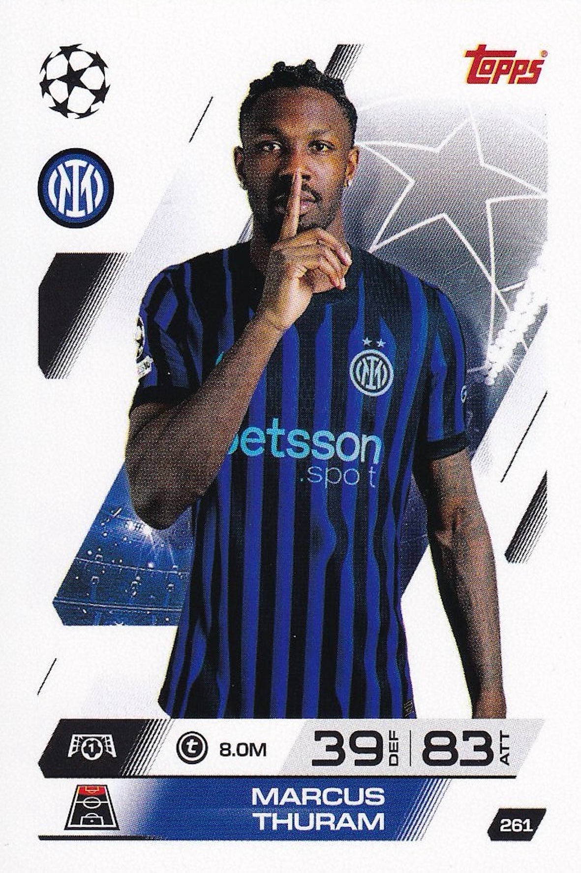 Marcus Thuram Base Card #261 - Topps Match Attax 25/26 (2025/2026) Inter Milan