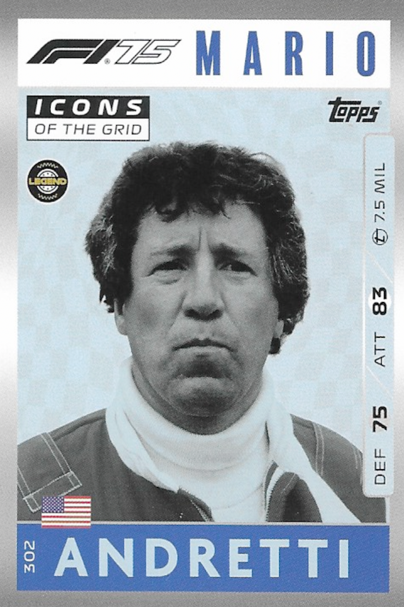 Mario Andretti Icons of the Grid Card #302 - Topps F1 Turbo Attax 2025