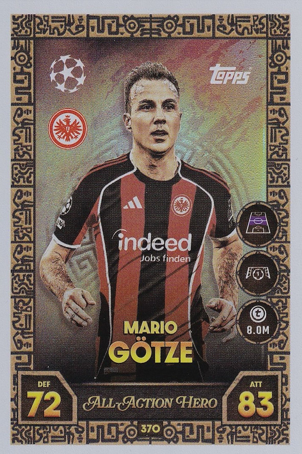 Mario Gotze All ACtion Hero Card #370 - Topps Match Attax 25/26 (2025/2026) Frankfurt