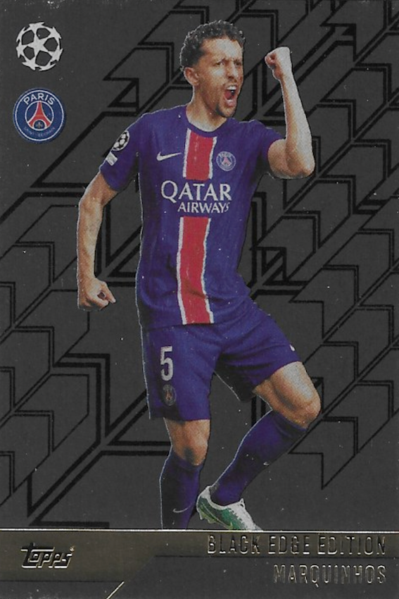 Marquinhos Black Edge Edition Card Number BE 2 - Topps Match Attax 2024/2025