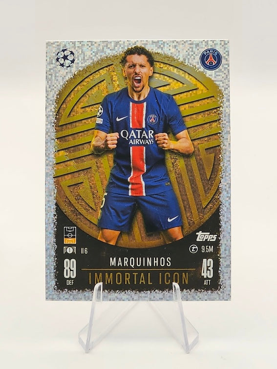 Marquinhos Immortal Icon Exclusive Card #II6 - Topps Match Attax 2024/2025 24/25 PSG - 1st Edition