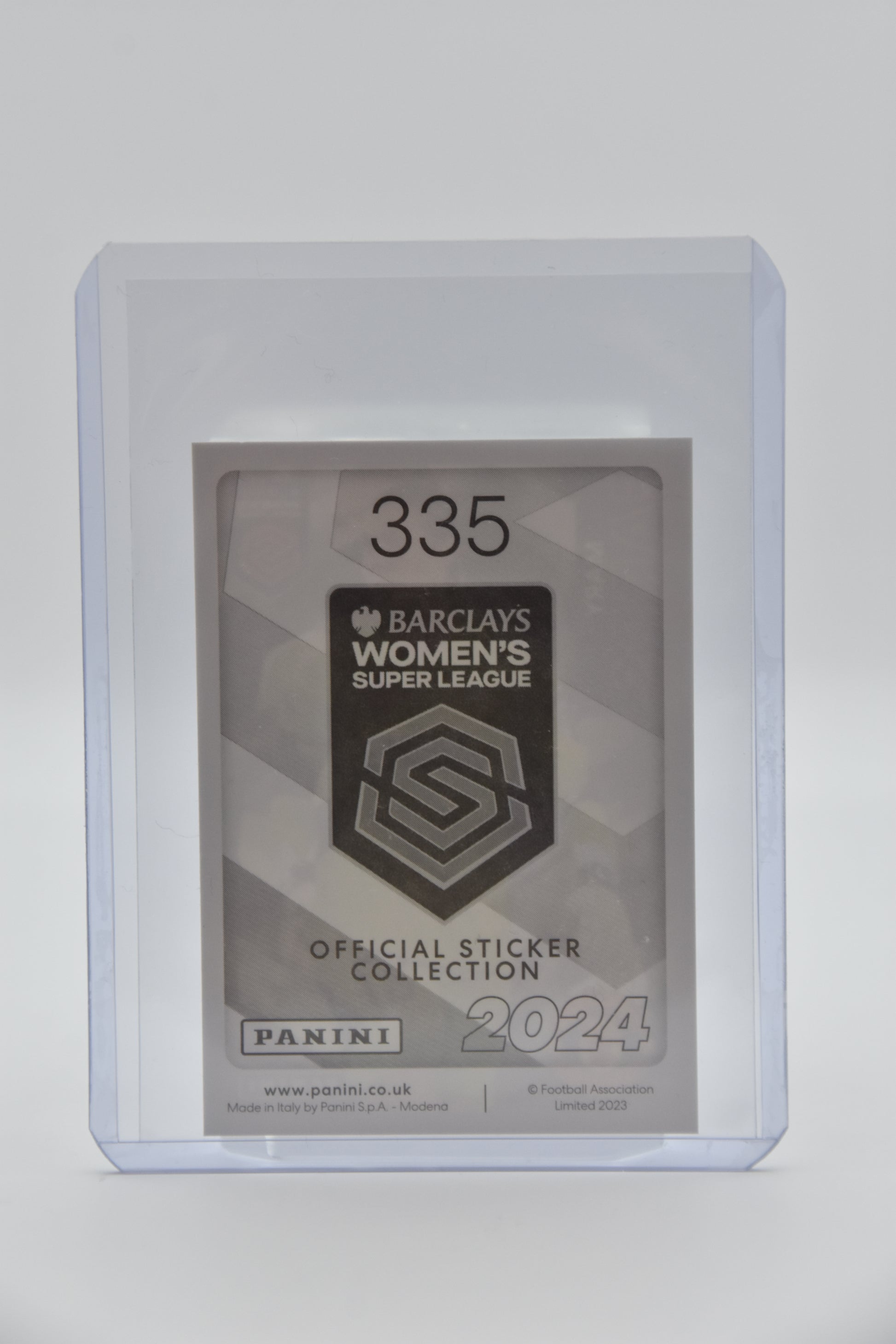 Mary Earps Sticker Number 335 - Manchester United (WSL 2024) By Panini (Back)