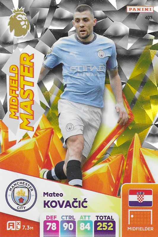 Mateo Kovacic Midfield Master Card #402 - Adrenalyn XL 2025 Premier League (Panini)