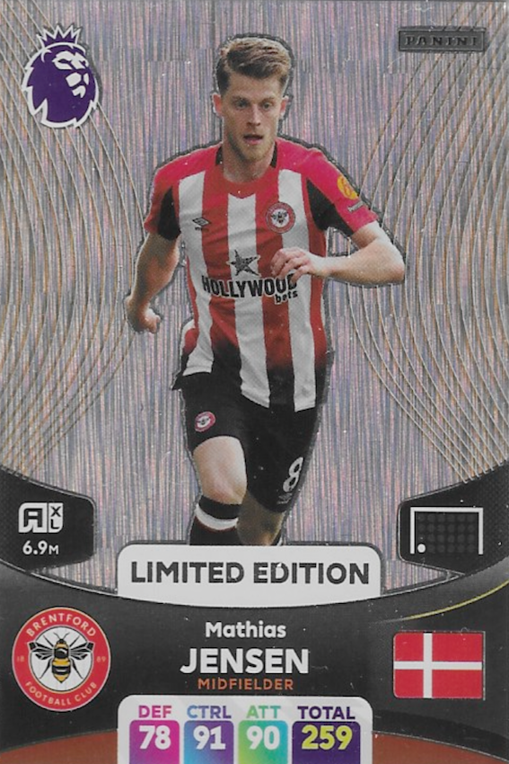 Mathias Jensen Limited Edition Card - Adrenalyn XL 2024 Premier League by Panini