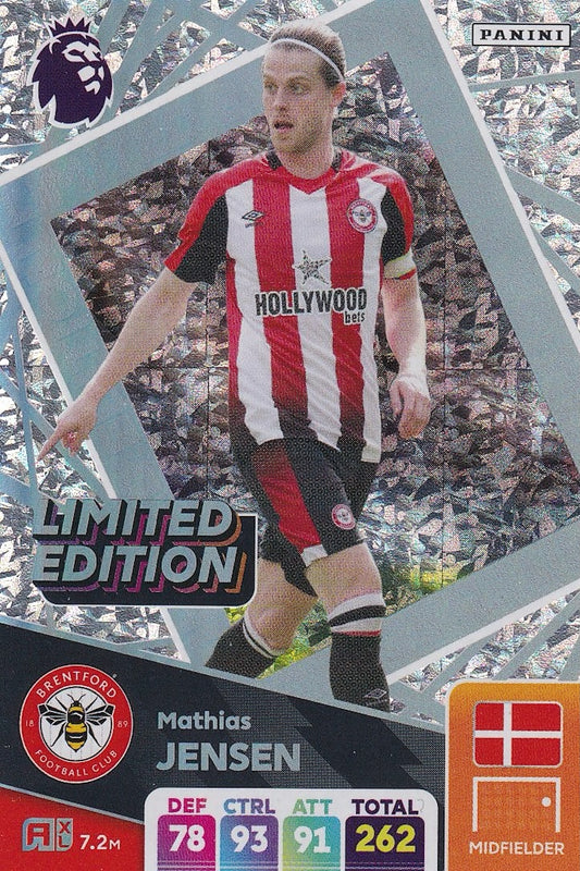 Mathias Jensen Limited Edition Card, Adrenalyn XL 2025, Premier League, Brentford