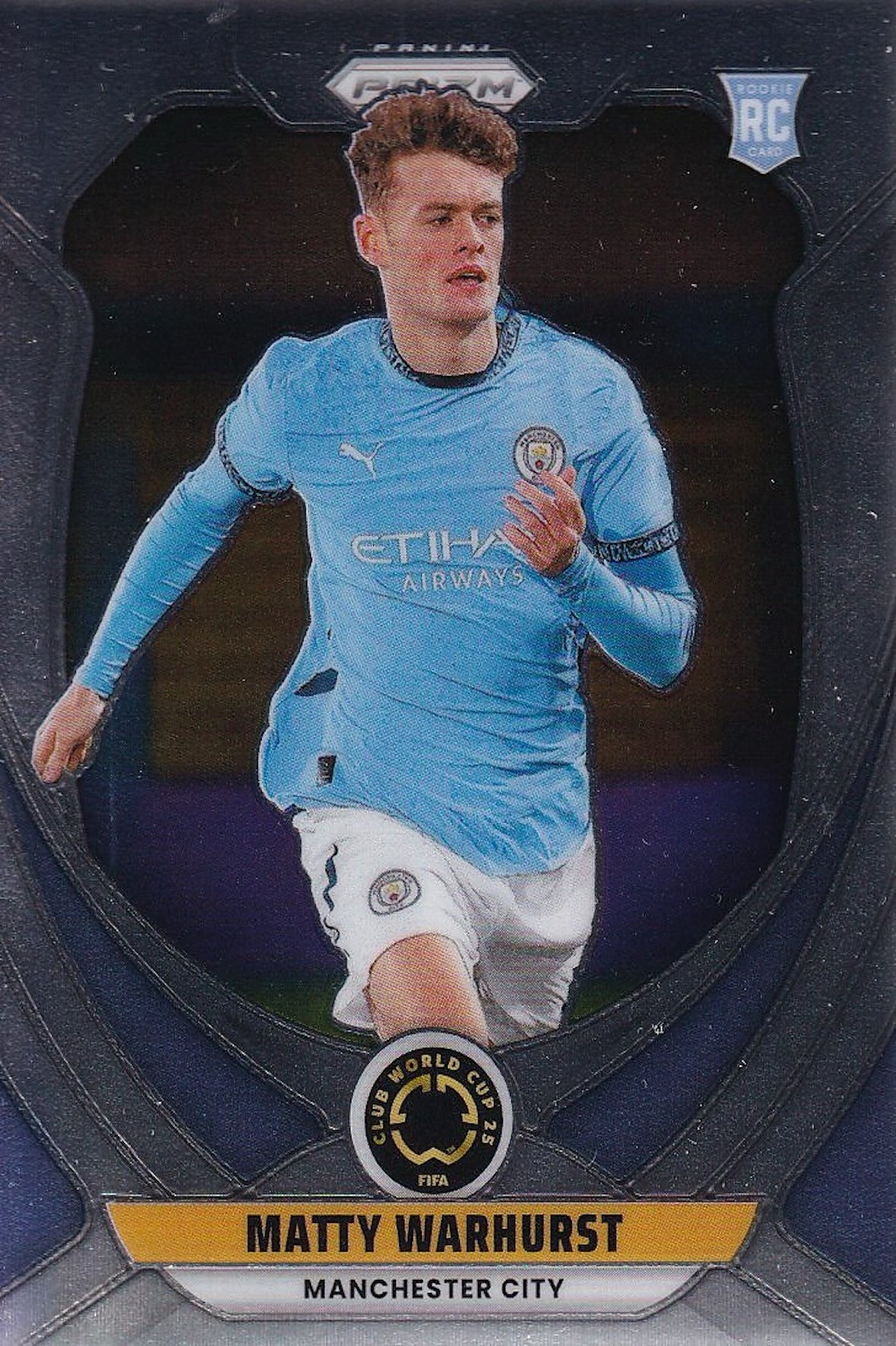 Matty Warhurst 2025 Panini Prizm FIFA Club World Cup Base Rookie Card #140 Manchester City