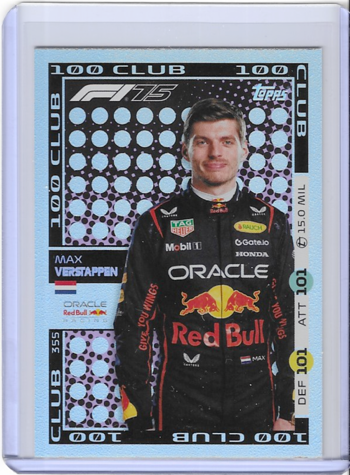 Max Verstappen 100 Club Card #355 - Topps Turbo Attax 2025 F1 (FORMULA ONE)