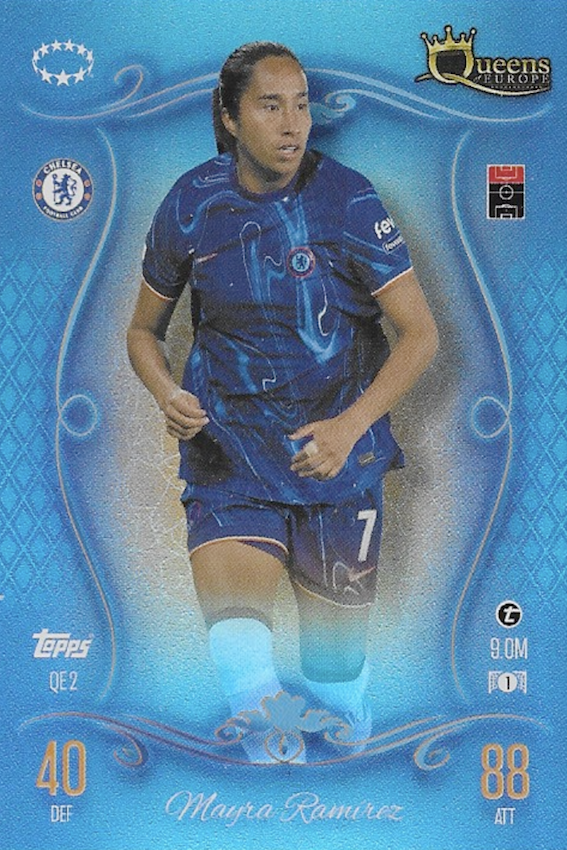 Mayra Ramirez QE2 Queens of Europe Card - Topps Match Attax 2024/2025 (Chelsea Women) - Mint Condition