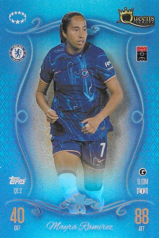 Mayra Ramirez QE2 Queens of Europe Card - Topps Match Attax 2024/2025 (Chelsea Women) - Mint Condition