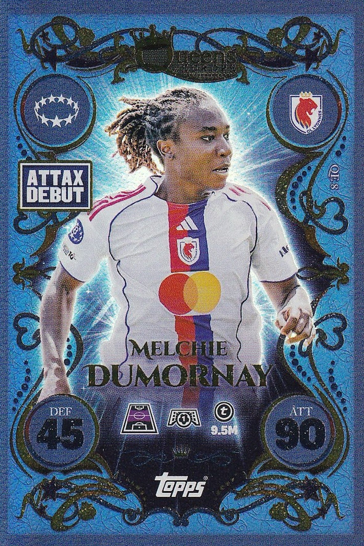 Melchie Dumornay Queens of Europe Card #QE8, Attax Debut - Topps Match Attax 25/26 (2025/2026)