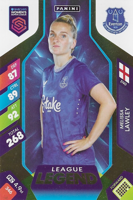 Melissa Lawley League Legend Card #346 - WSL 2025 Women's Super League Panini Adrenalyn XL