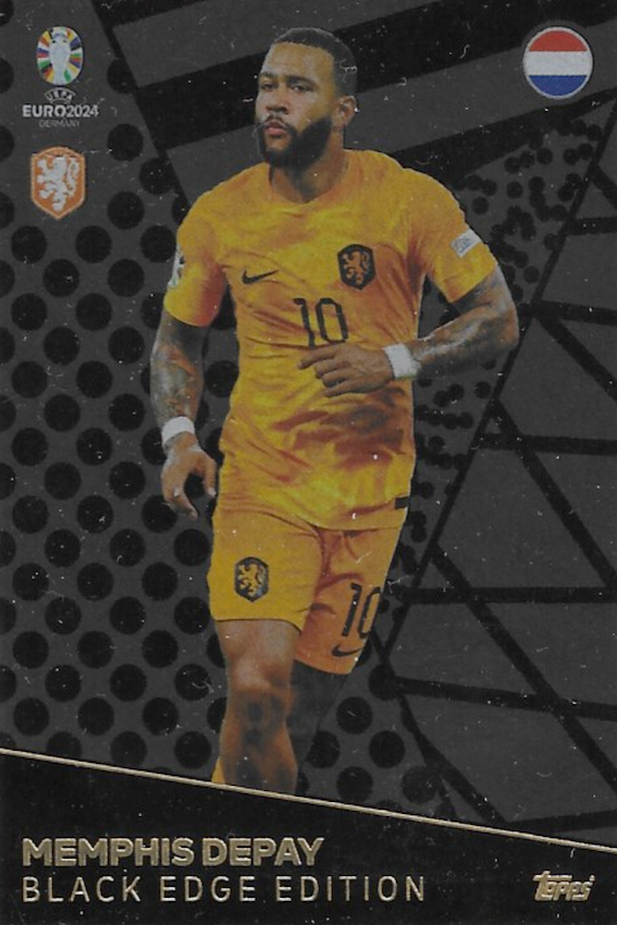 Memphis Depay Black Edge Edition BE 5 Card - Topps Match Attax EURO 2024