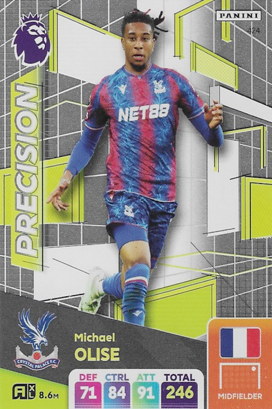 Michael Olise Precision Card Number 424 - Panini Adrenalyn XL 2025 Premier League (Crystal Palace)