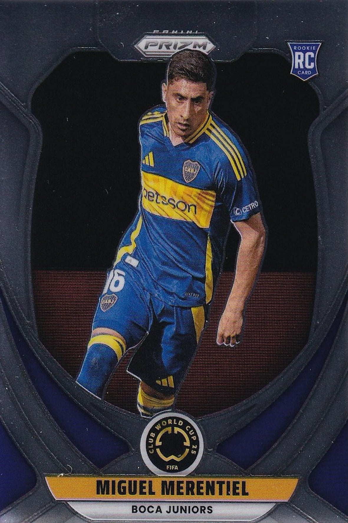 Miguel Merentiel Rookie (RC) Base Card #41 - Panini Prizm FIFA Club World Cup 25 (2025) - Boca Juniors
