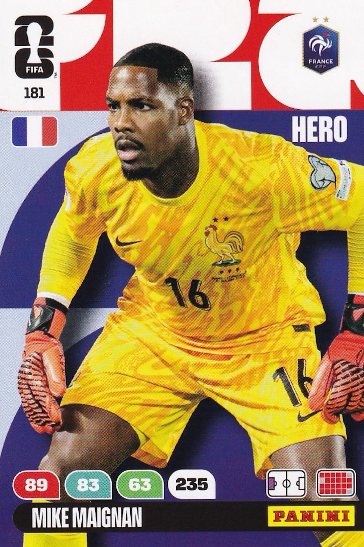 Mike Maignan Goalkeeper Hero Base Card #181 - FIFA WORLD CUP 2026 - Panini Adrenalyn XL - France