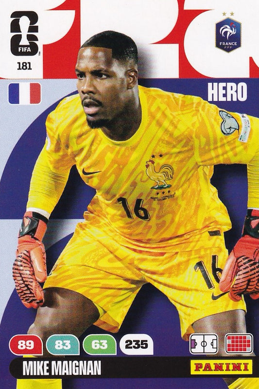 Mike Maignan Goalkeeper Hero Base Card #181 - FIFA WORLD CUP 2026 - Panini Adrenalyn XL - France