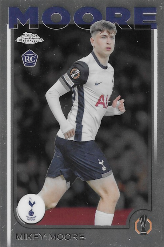 Mikey Moore Rookie Card #199 - Topps Chrome 24/25 - Tottenham Hotspur (RC)
