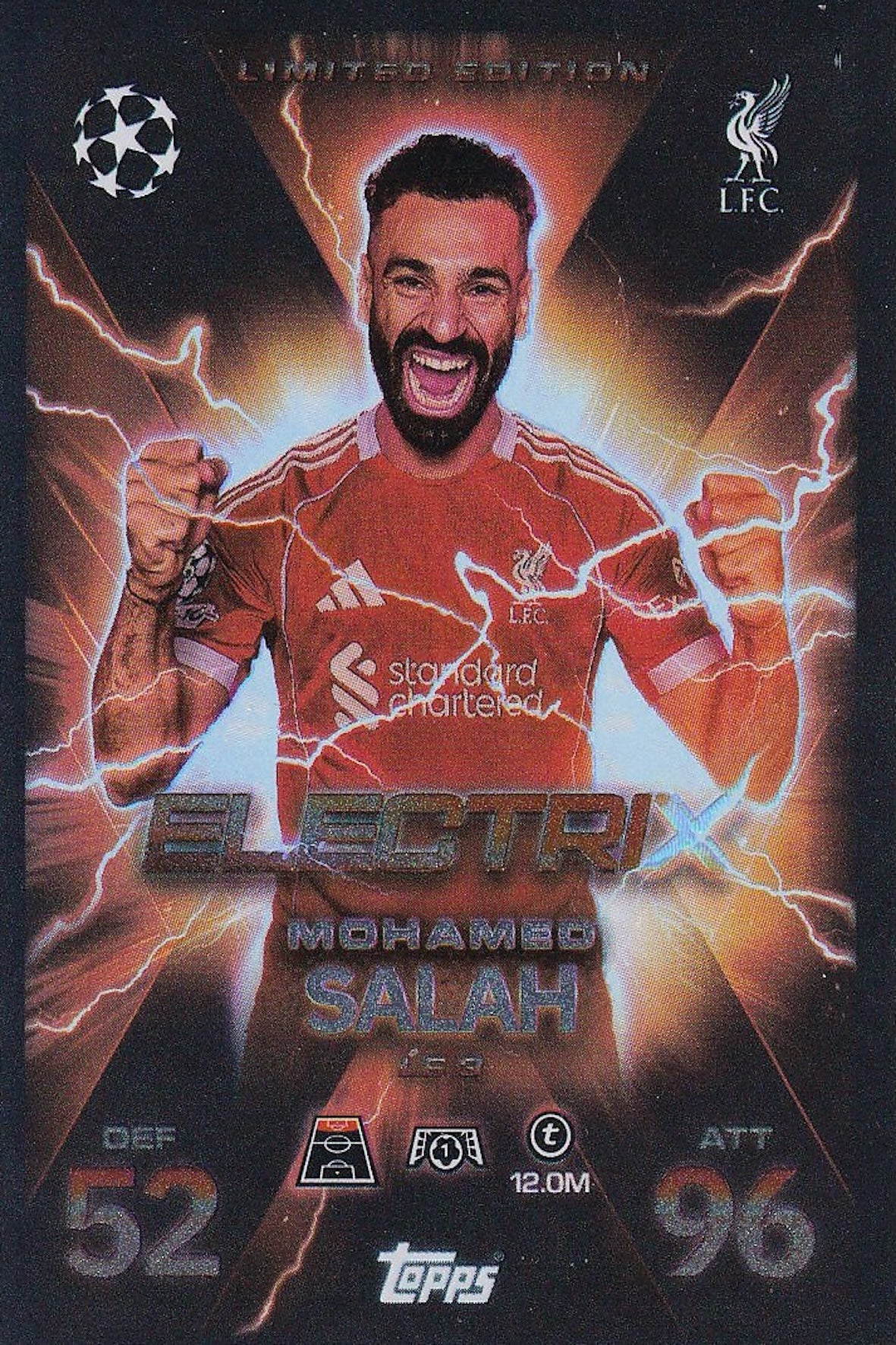 Mohamed Salah Electrix Limited Edition Card #LE3 - Topps Match Attax Extra 25/26 (2025/2026), Liverpool