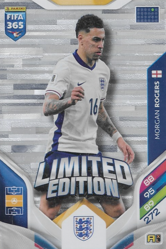 Morgan Rogers Limited Edition Card - Panini FIFA 365 2026 Adrenalyn XL ENGLAND