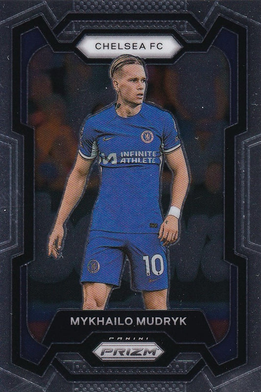 Mykhailo Mudryk Base Card #186 - 2023-24 Panini Prizm Premier League Soccer - Chelsea