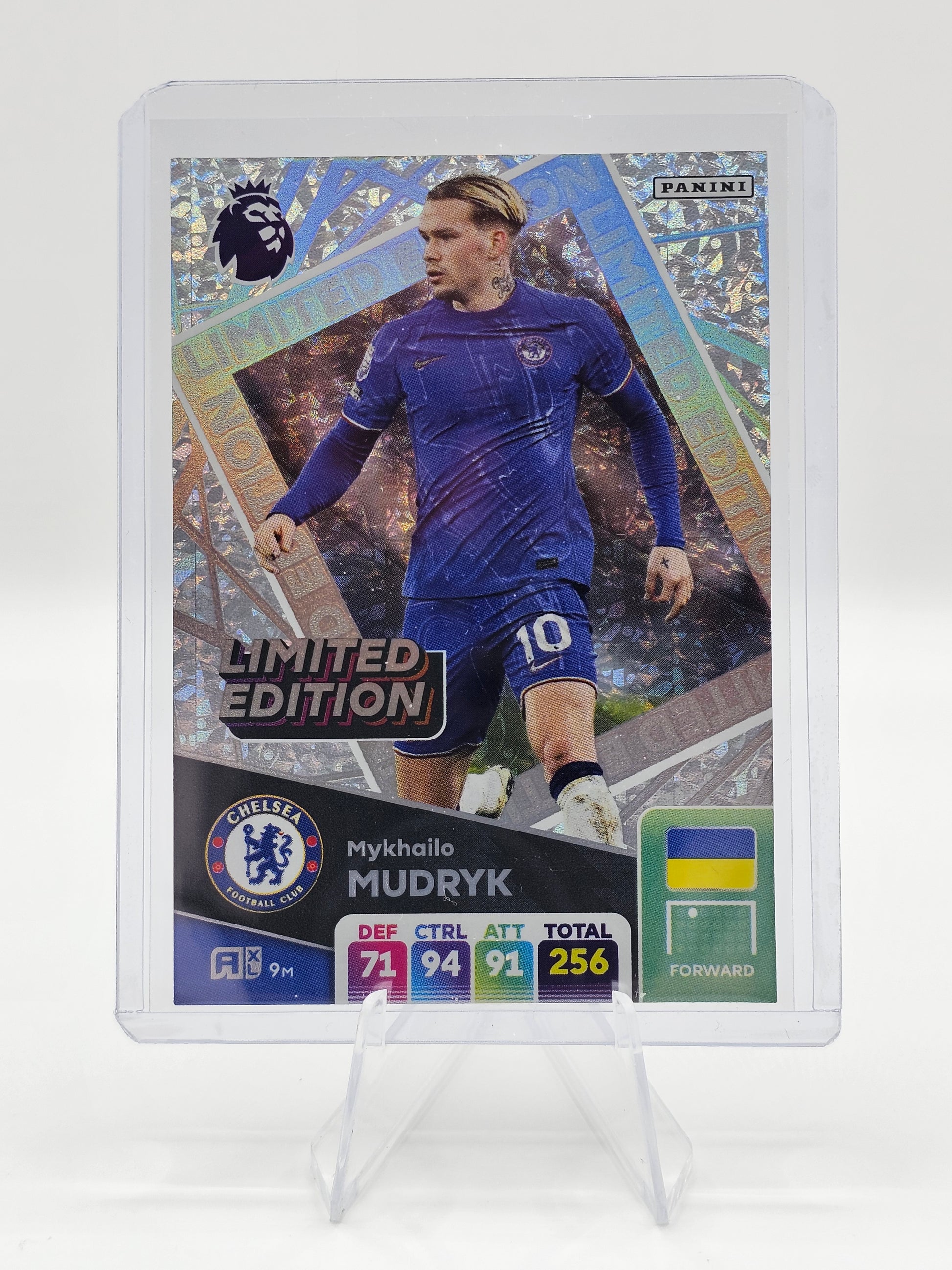 Mykhailo Mudryk Limited Edition Card - Panini Adrenalyn XL Premier League 2025 in a top loader