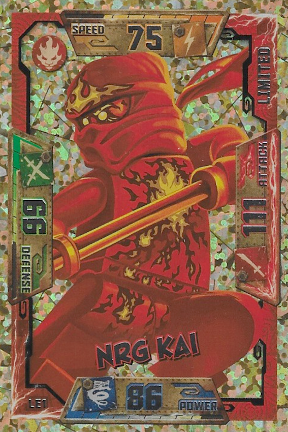 NRG KAI Limited Edition Trading Card Number LE1 - Lego Ninjago Series 1