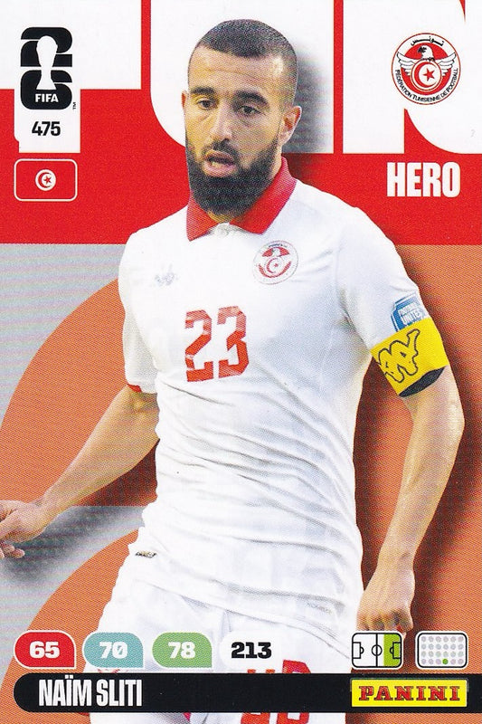 Naïm Sliti Hero Base Card #475 - FIFA WORLD CUP 2026 - Panini Adrenalyn XL - Tunisia