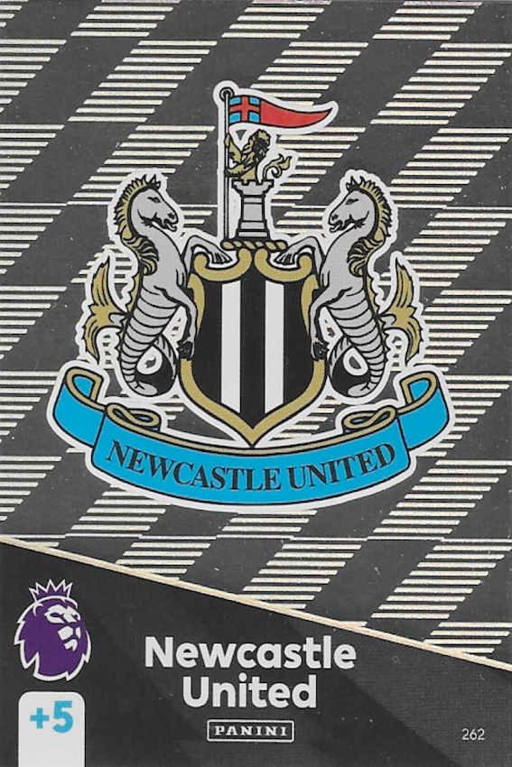 Newcastle United Club Crest, Card Number #262 - Panini Adrenalyn XL 2025