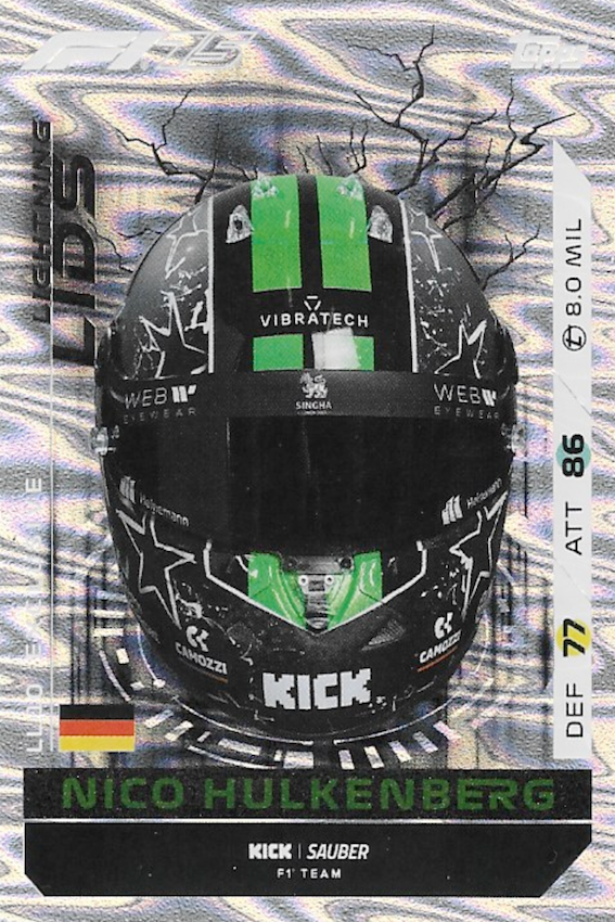 Nico Hulkenberg, Topps F1 Turbo Attax 2025, Lightning Lids Card, LL10 EXCLUSIVE