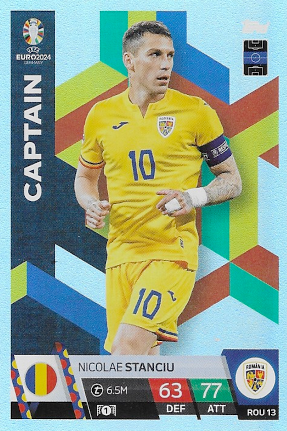 Nicolae Stanciu Captain Card #ROU13 - Topps Match Attax Euro 2024