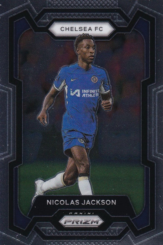 Nicolas Jackson Base Card #195 - 2023-24 Panini Prizm Premier League Soccer - Chelsea