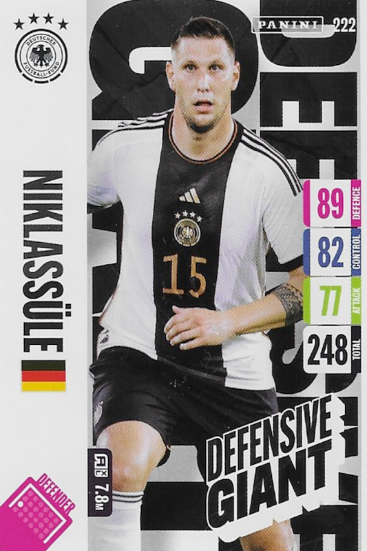 Niklas Sule Defensive Giant Card Number 222 - Adrenalyn XL 2024 England Tournament Edition (By Panini)