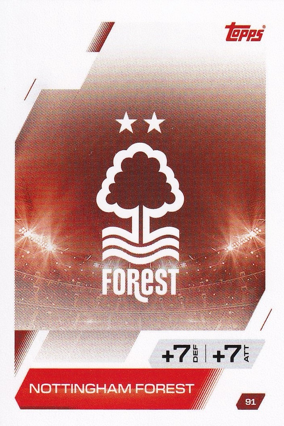 Nottingham Forest Club Badge/Crest Card #91 - Topps Match Attax 25/26 (2025/2026)