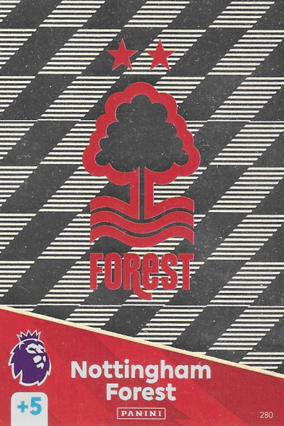 Nottingham Forest Club Crest No #280 - Adrenalyn XL 2025 Premier League by Panini