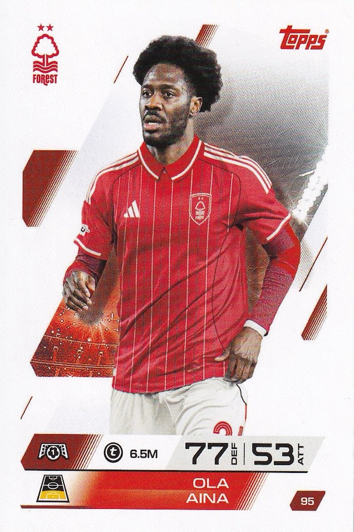 Ola Aina Base Card #95 - Topps Match Attax 25/26 (2025/2026) Nottingham Forest