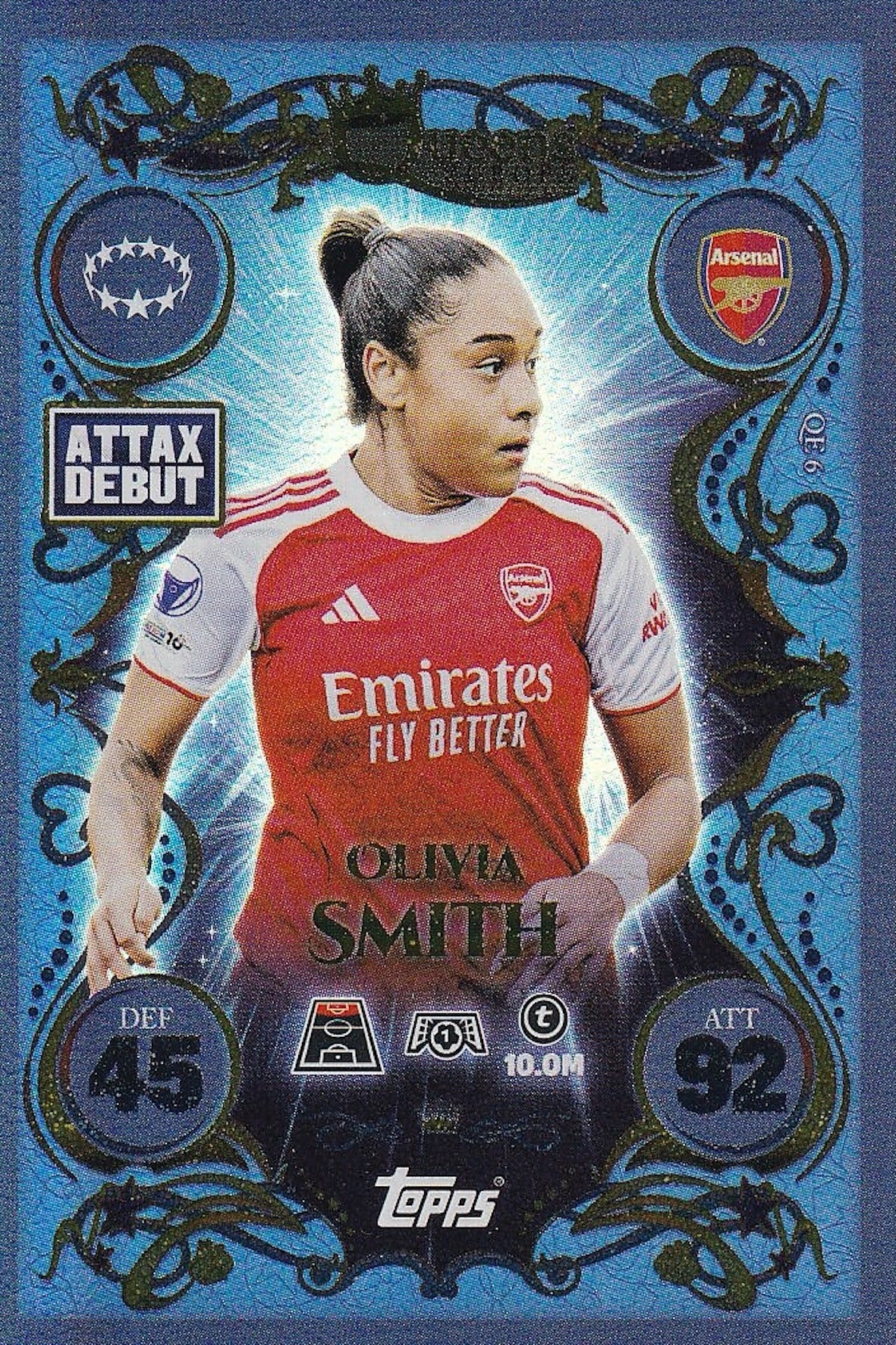 Olivia Smith Queens of Europe Card #QE6, Attax Debut - Topps Match Attax 25/26 (2025/2026) Arsenal