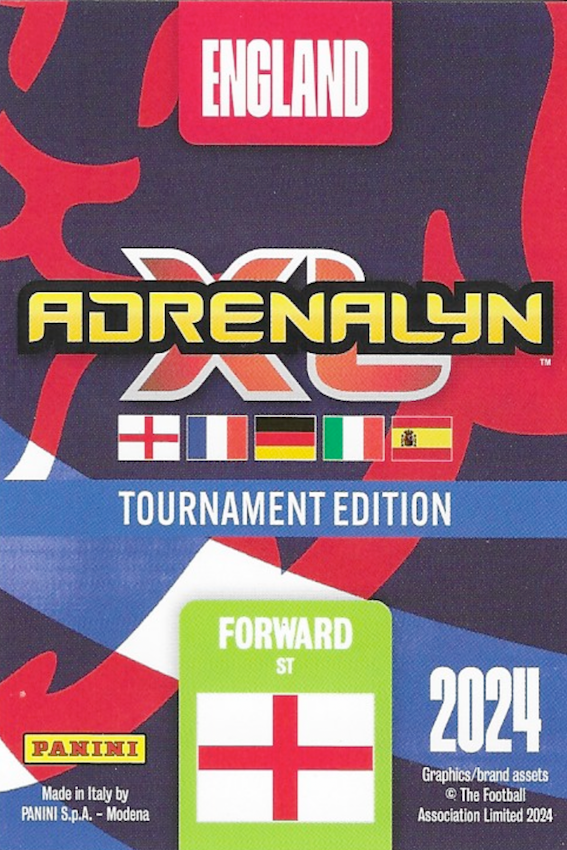 Ollie Watkins Goal Machine Card - Adrenalyn XL England Tournament Edition 2024 (Card No #290) - Back of card