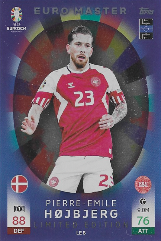 PIERRE-EMILE HOJBJERG LIMITED EDITION LE 8 Card - Topps Match Attax EURO 2024