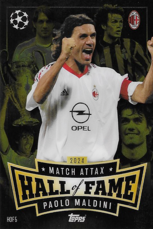 Paolo Maldini Hall of Fame Card Number HOF 5 - Topps Match Attax 2024/2025