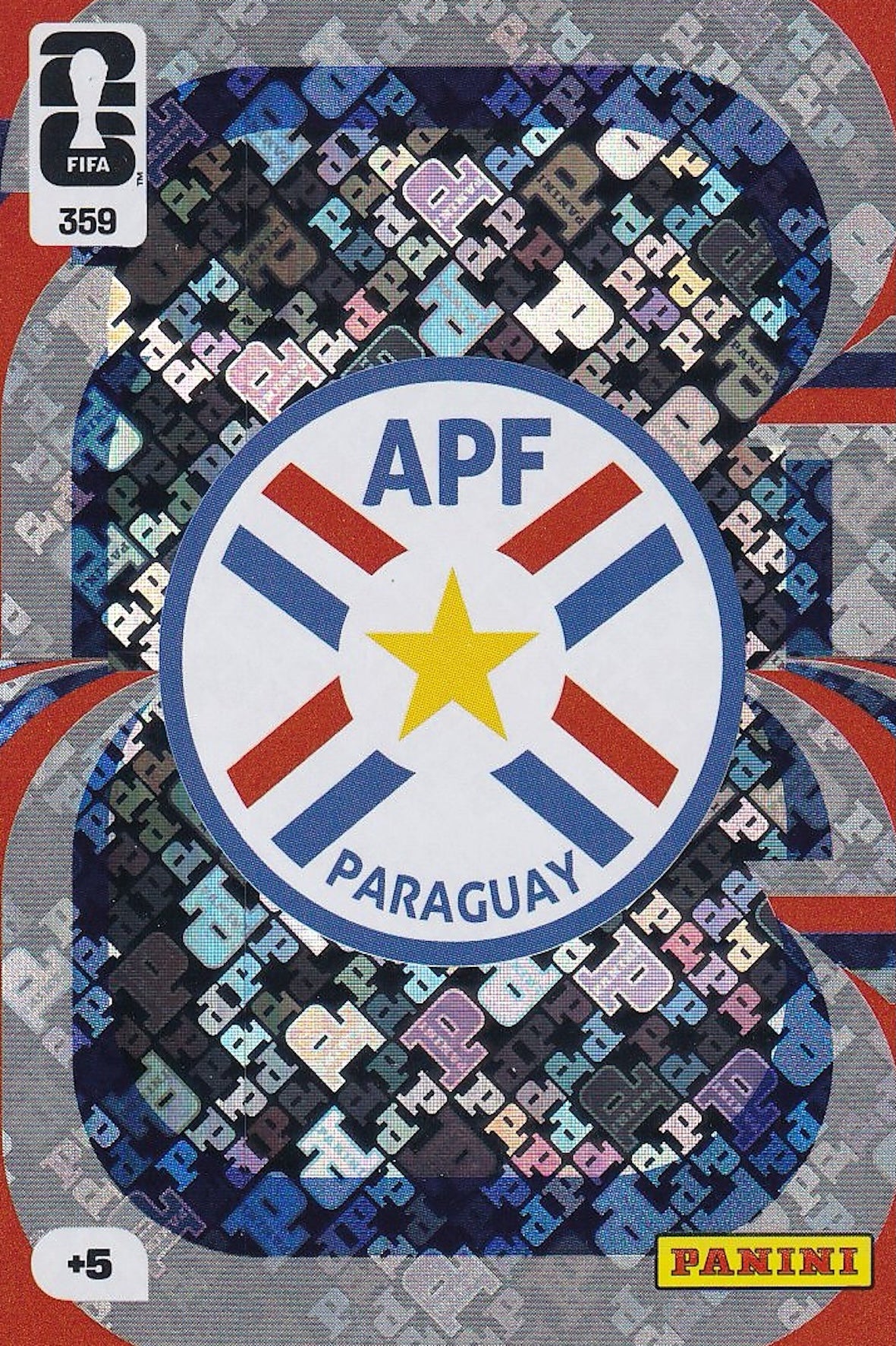 Paraguay Team Crest Card #359 - FIFA WORLD CUP 2026 - Panini Adrenalyn XL