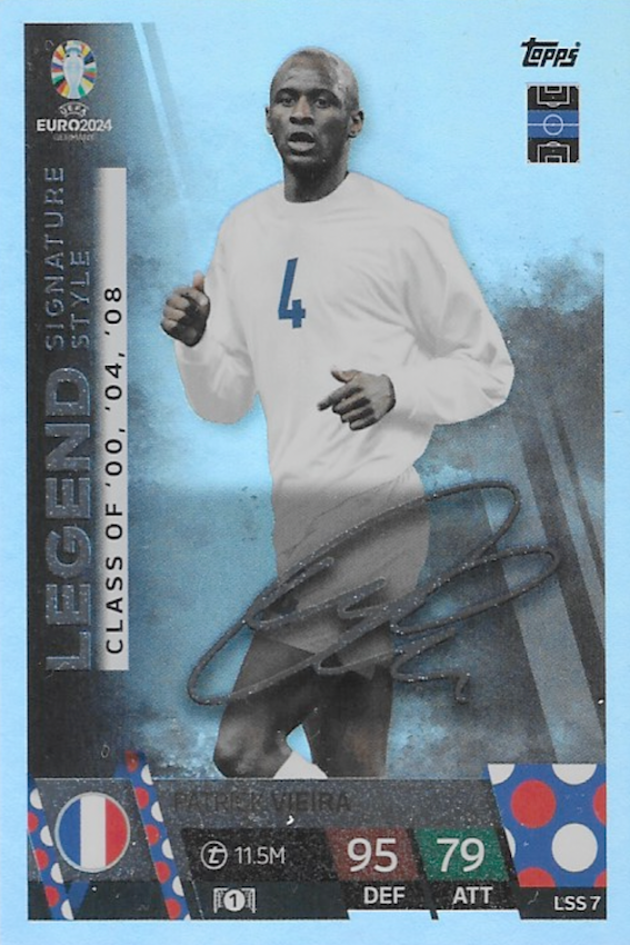 Patrick Vieira Legend Signature Style Card Number LSS 7 - Topps Match Attax Euro 2024 