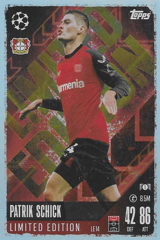 Patrik Schick Limited Edition Card #LE14 - Topps Match Attax 2024/2025 Leverkusen