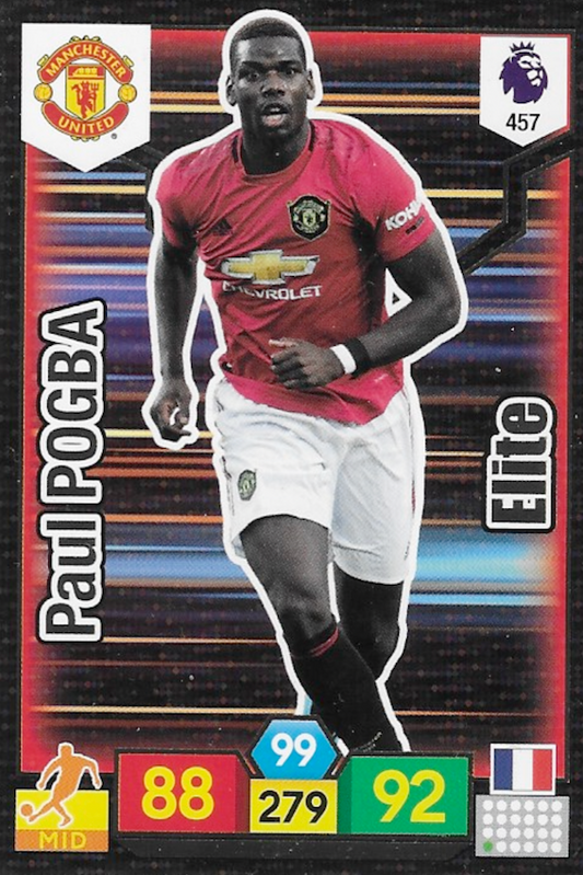 Paul Pogba Elite Card #457 - Adrenalyn XL Panini Premier League 2019/20