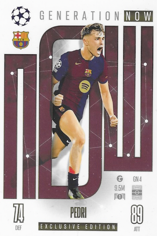 Pedri - GN 4 Generation Now - Exclusive Edition - Topps Match Attax 2024/2025