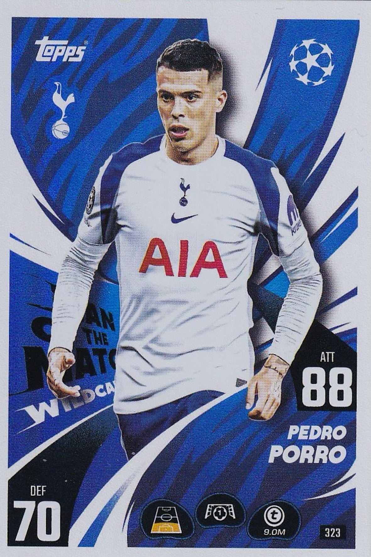 Pedro Porro Man of the Match Wildcard #323 - Topps Match Attax 25/26 (2025/2026) - Tottenham Hotspur