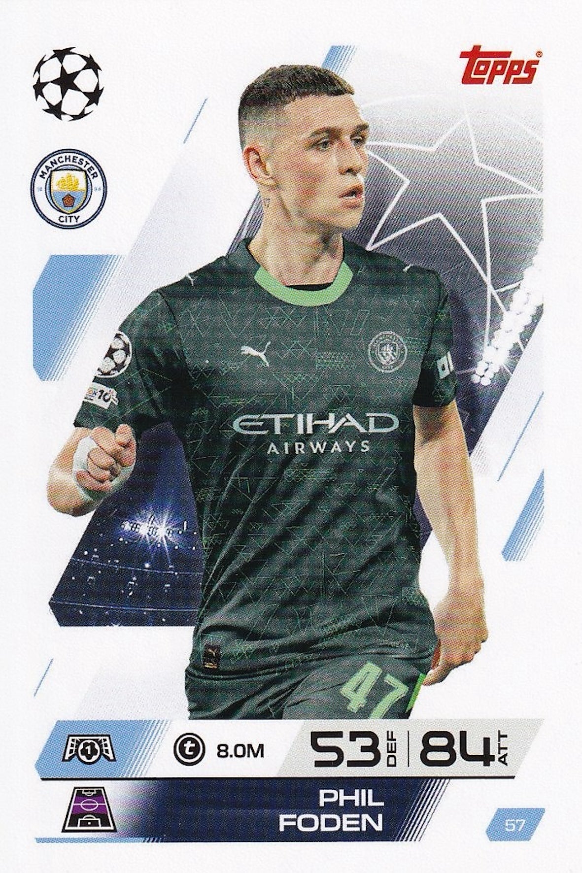 Phil Foden Base Card #57 - Topps Match Attax 25/26 (2025/2026) - Manchester City